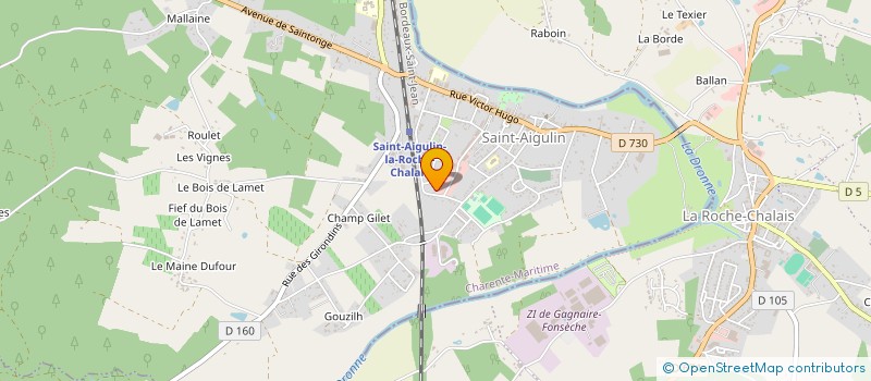 localisation de l'entreprise ETMEMEAPRES  SAINT-AIGULIN