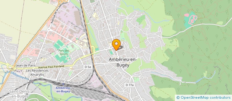 localisation de l'entreprise ETOFFE ET DECOR  AMBERIEU-EN-BUGEY
