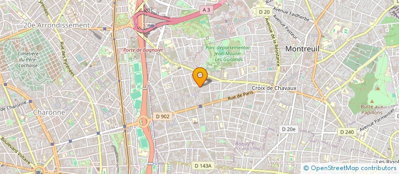 localisation de l'entreprise ETOIL à MONTREUIL