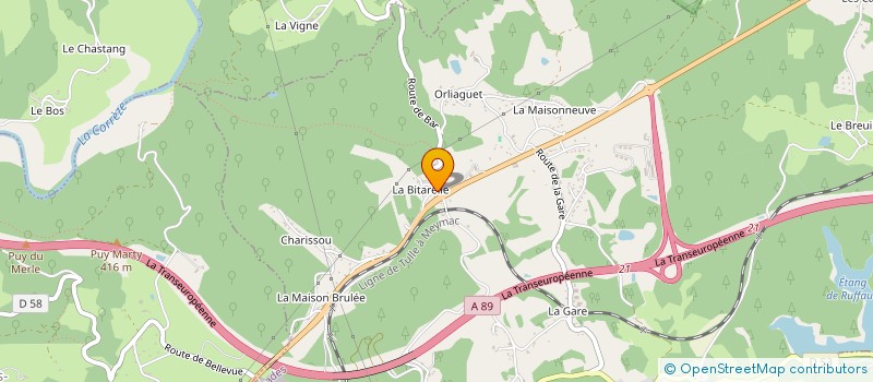 localisation de l'entreprise ETOIL TOURS  GIMEL LES CASCADES