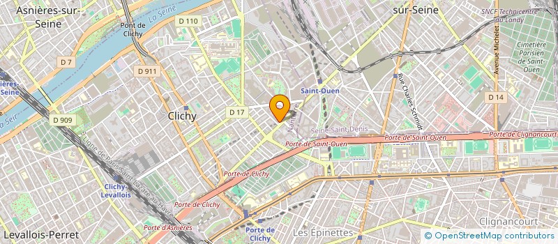 localisation de l'entreprise ETOILE 2000 à CLICHY