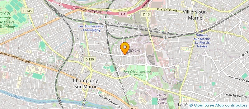 localisation de l'entreprise ETOILE à CHAMPIGNY-SUR-MARNE
