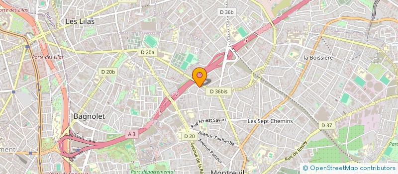 localisation de l'entreprise ETOILE à MONTREUIL