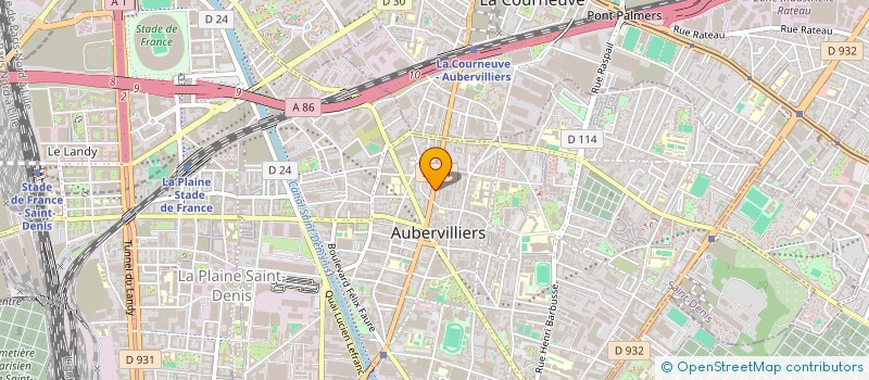 localisation de l'entreprise ETOILE  AUBERVILLIERS