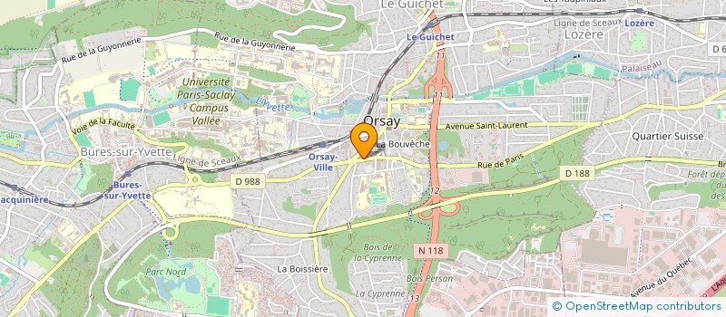localisation de l'entreprise ETOILE à SACLAY