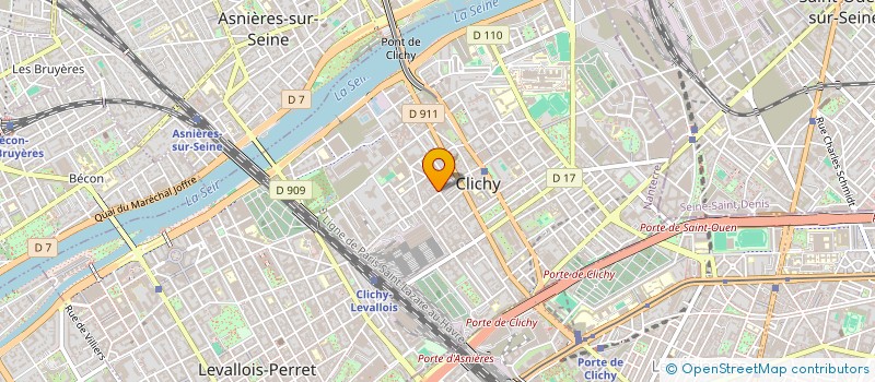 localisation de l'entreprise ETOILE à CLICHY
