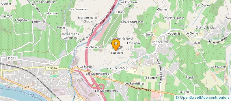 localisation de l'entreprise ETOILE  MERCUROL-VEAUNES