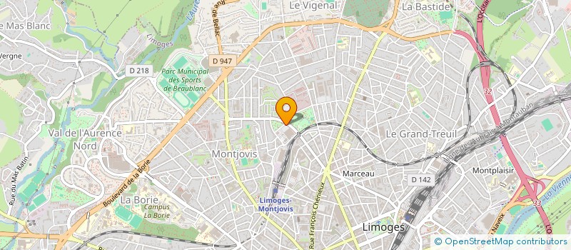 localisation de l'entreprise ETOILE à LIMOGES