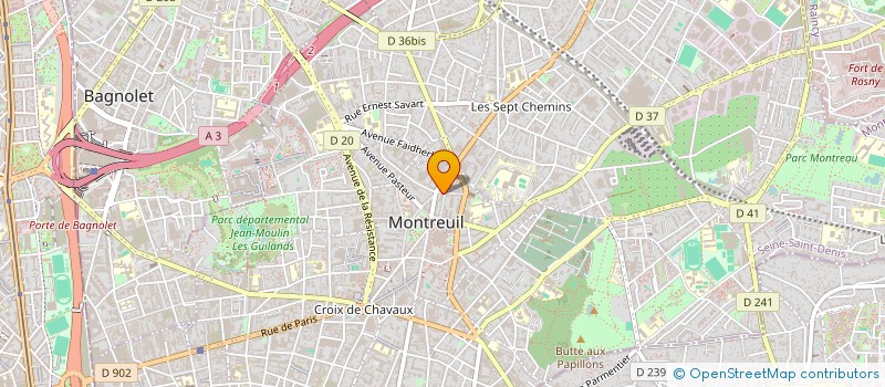 localisation de l'entreprise ETOILE à MONTREUIL
