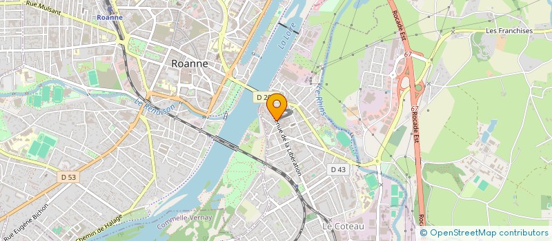 localisation de l'entreprise ETOILE  LE COTEAU