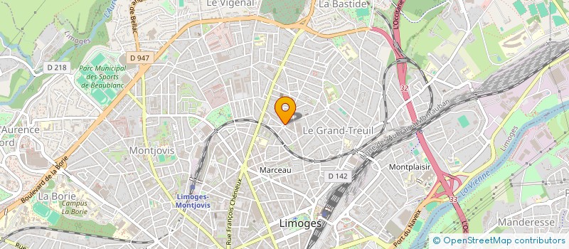 localisation de l'entreprise ETOILE AUTOMOBILE à LIMOGES