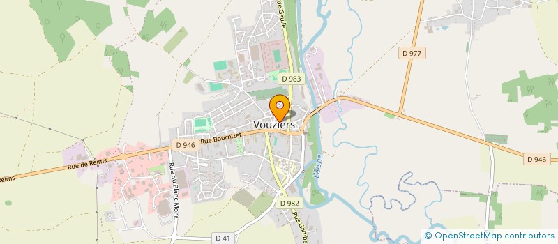 localisation de l'entreprise ETOILE BLEUE DE VOUZIERS  VOUZIERS