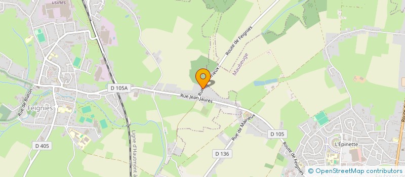 localisation de l'entreprise ETOILE CYCLISTE FEIGNIES SAMBRE AVESNOIS  FEIGNIES