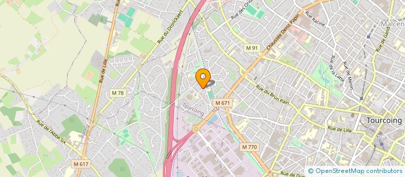 localisation de l'entreprise ETOILE CYCLISTE TOURQUENNOISE  TOURCOING