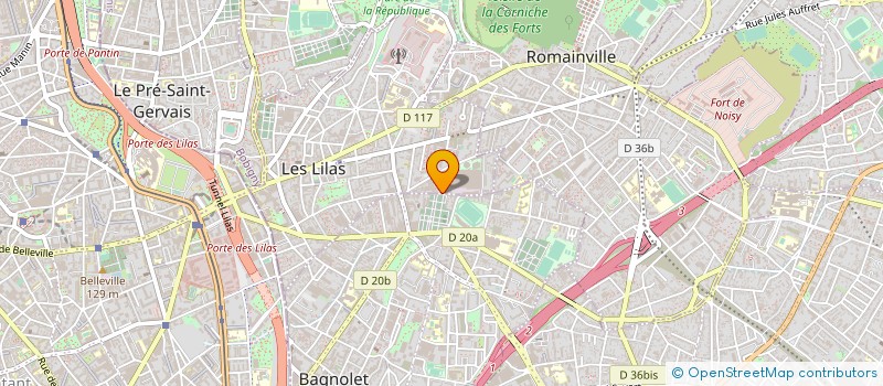 localisation de l'entreprise ETOILE D OR DES LILAS à LES LILAS