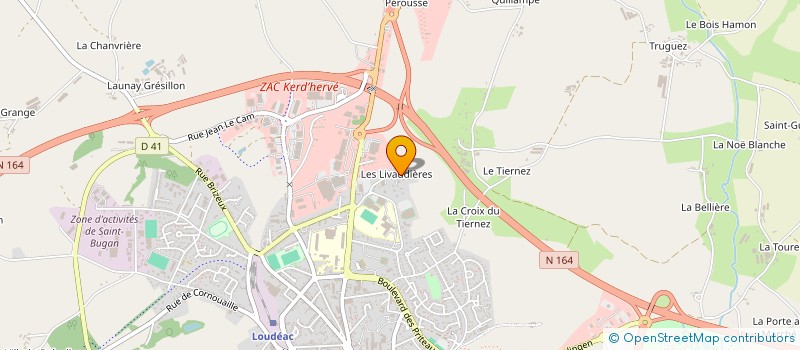 localisation de l'entreprise ETOILE DE BREIZH à LOUDEAC