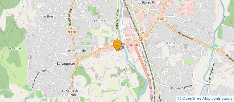 localisation de l'entreprise ETOILE DE JADE ALES  ALES