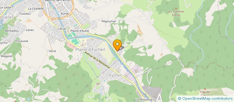 localisation de l'entreprise ETOILE DE RECUP  SAINT-GIRONS