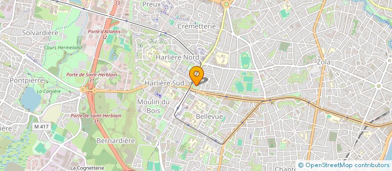 localisation de l'entreprise ETOILE DE SUSHI à NANTES