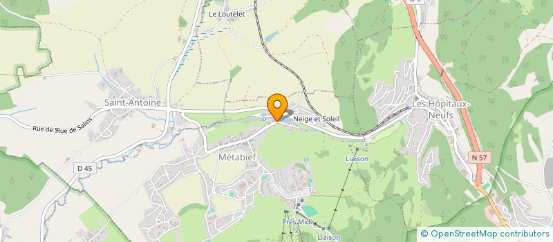 localisation de l'entreprise ETOILE DES NEIGES  METABIEF