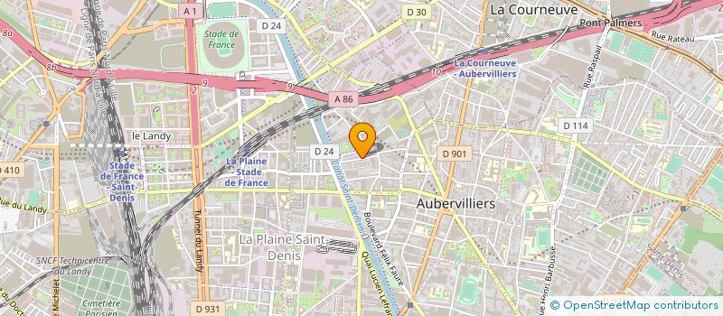 localisation de l'entreprise ETOILE DU SUD  AUBERVILLIERS