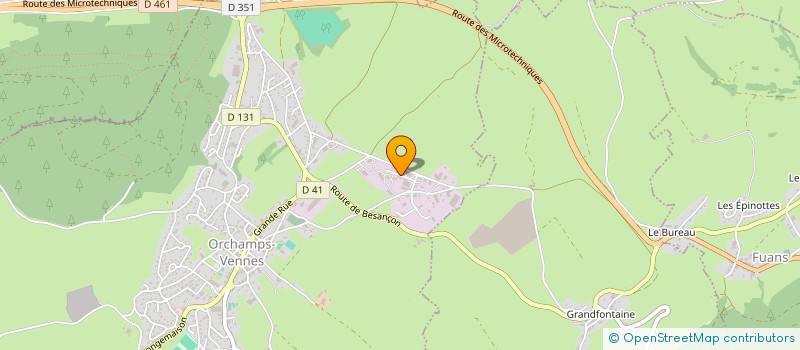 localisation de l'entreprise ETOILE DU VAL  ORCHAMPS-VENNES