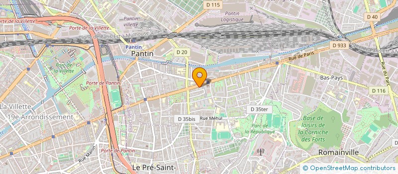 localisation de l'entreprise ETOILE EURL à PANTIN