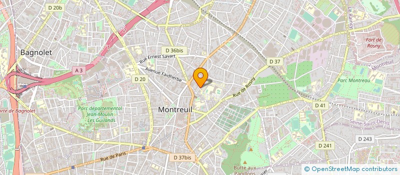 localisation de l'entreprise ETOILE EXPORT  MONTREUIL