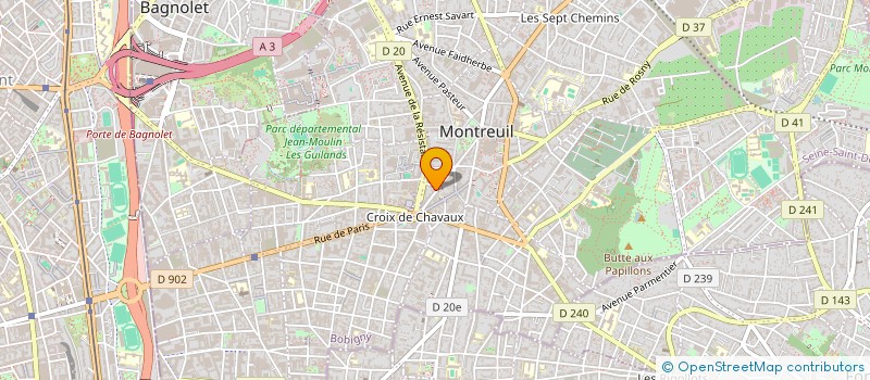 localisation de l'entreprise ETOILE EXPRESS à MONTREUIL