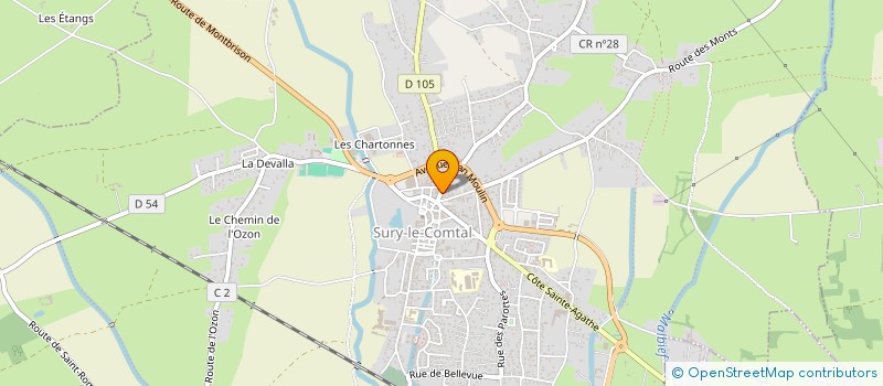 localisation de l'entreprise ETOILE FACADE à SURY-LE-COMTAL