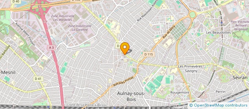 localisation de l'entreprise ETOILE FILANTE à AULNAY-SOUS-BOIS