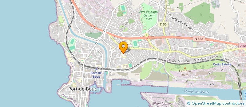 localisation de l'entreprise ETOILE GYMNIQUE PORT DE BOUCAINE  PORT-DE-BOUC