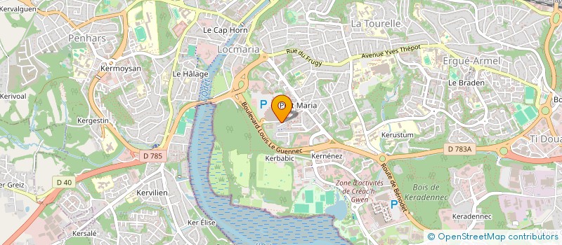 localisation de l'entreprise ETOILE HOUSE à QUIMPER