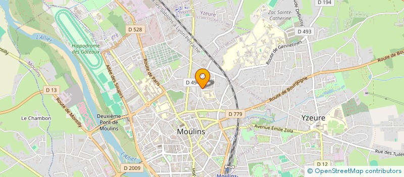 localisation de l'entreprise ETOILE MOULINS YZEURE FOOTBALL (EMYF)  MOULINS