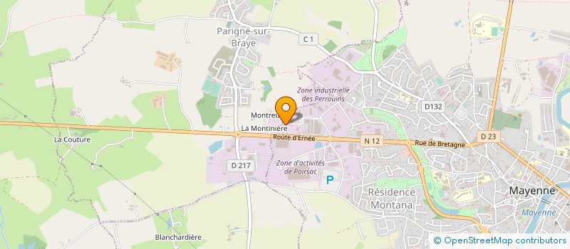 localisation de l'entreprise ETOILE NOTRE DAME  MAYENNE