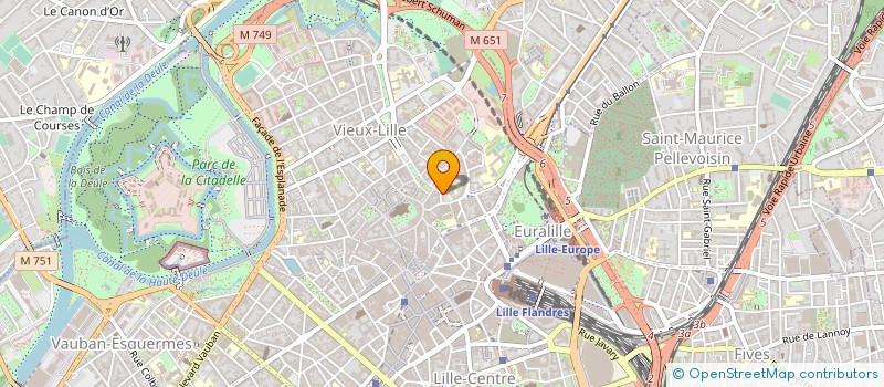 localisation de l'entreprise ETOILE ROUGE à LILLE