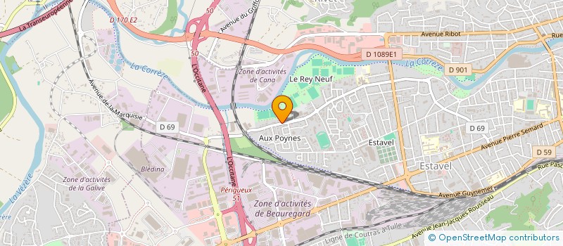 localisation de l'entreprise ETOILE SPORT AIGLONS BRIVISTE  BRIVE-LA-GAILLARDE