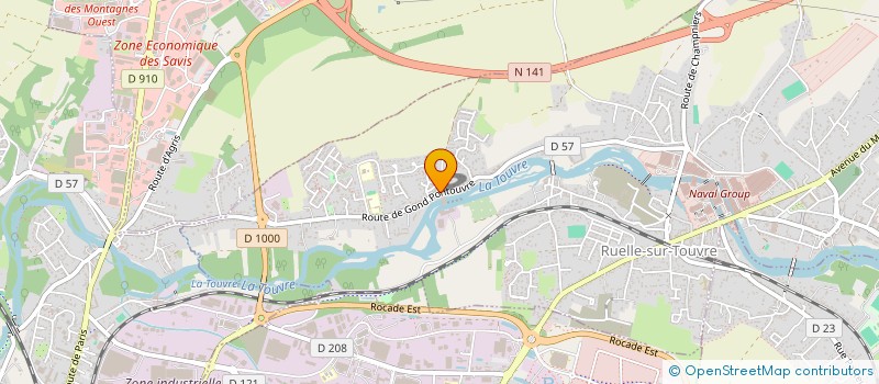 localisation de l'entreprise ETOILE SPORTIVE à RUELLE-SUR-TOUVRE