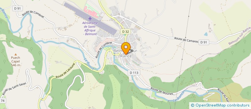 localisation de l'entreprise ETOILE SPORTIVE BELMONTOISE  BELMONT-SUR-RANCE