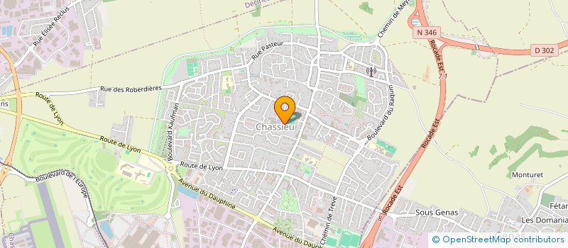 localisation de l'entreprise ETOILE SPORTIVE CHASSIEU  CHASSIEU