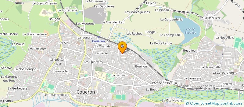 localisation de l'entreprise ETOILE SPORTIVE COUERON 44 à COUERON