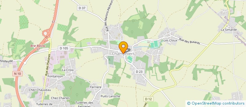 localisation de l'entreprise ETOILE SPORTIVE DE CHAMPNIERS FOOTBALL à CHAMPNIERS