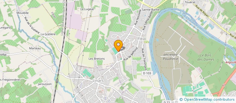 localisation de l'entreprise ETOILE SPORTIVE DE FLEAC à FLEAC