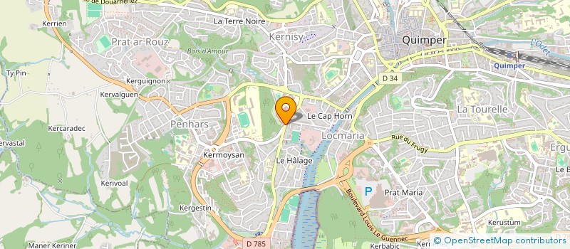 localisation de l'entreprise ETOILE SPORTIVE DE PENHARS à QUIMPER