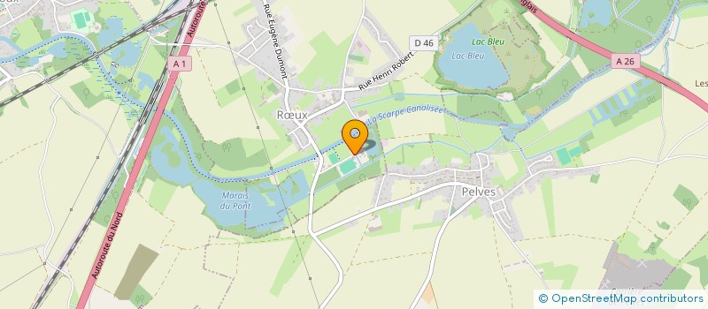 localisation de l'entreprise ETOILE SPORTIVE DE ROEUX  RUX