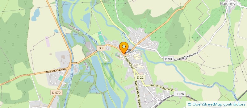 localisation de l'entreprise ETOILE SPORTIVE DE VELLE  VELLE-SUR-MOSELLE