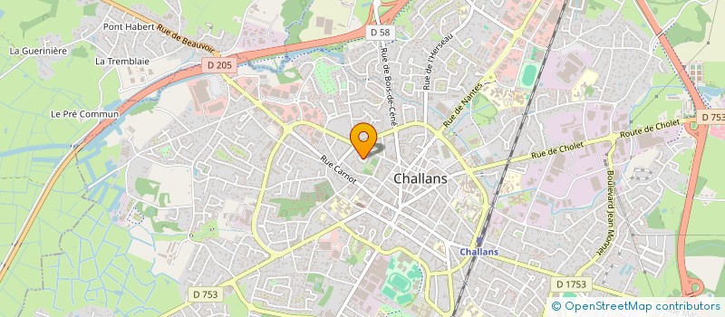 localisation de l'entreprise ETOILE SPORTIVE DU MARAIS à CHALLANS
