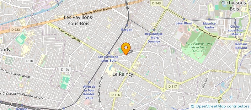 localisation de l'entreprise ETOILE SPORTIVE DU RAINCY à LE RAINCY