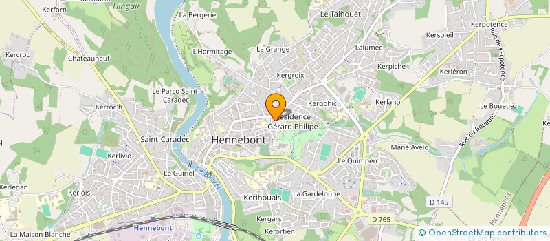 localisation de l'entreprise ETOILE SPORTIVE HENNEBONTAISE  HENNEBONT