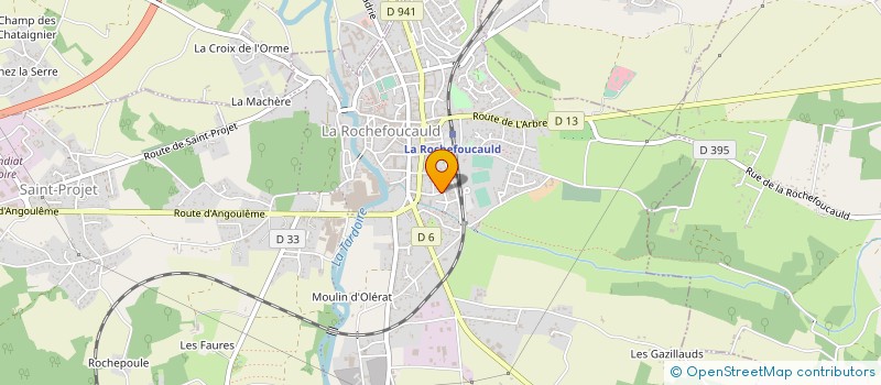 localisation de l'entreprise ETOILE SPORTIVE LA ROCHEFOUCAULD à LA ROCHEFOUCAULD-EN-ANGOUMOIS